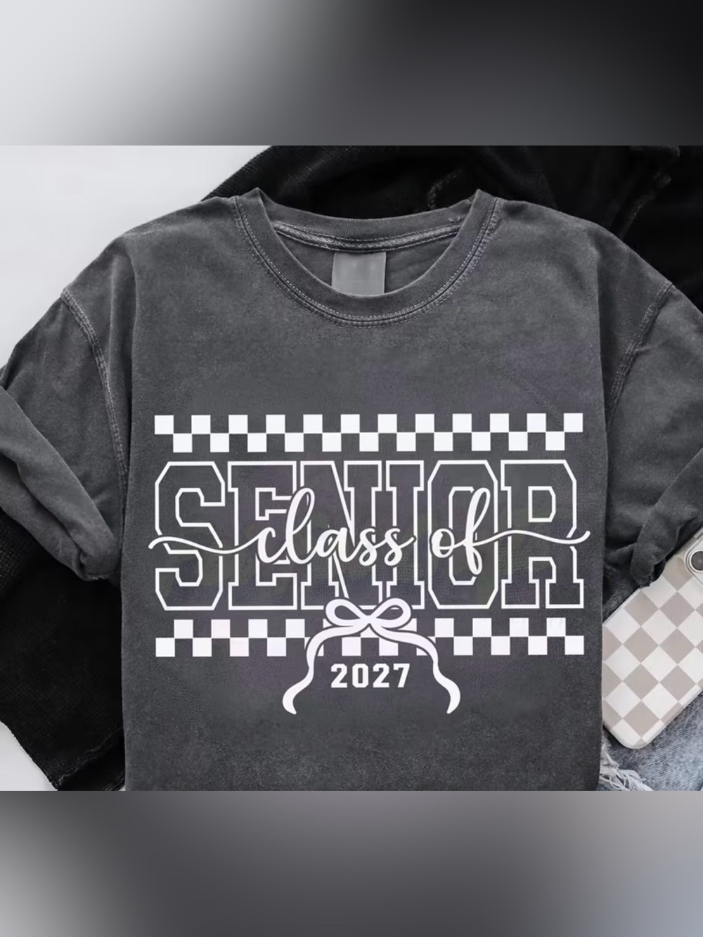 Senior Class of 2027 Graphic Tee - Charcoal